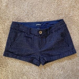 Express Navy/Black/Gold Houndstooth Shorts